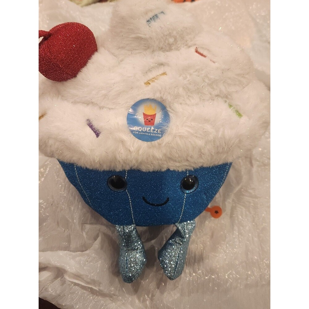 New FAO Schwarz 11" Glow Brights Plush LED with Sound Cupcake Toy - Picture 4 of 6